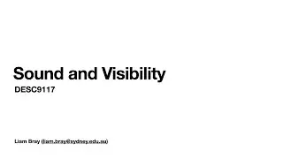 Sound and Visiblity