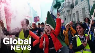 Protesters call for second referendum as U.K. parliament debates Brexit deal