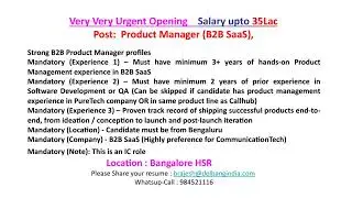 #utgent job Senior #product Designer (B2b Saas Startup