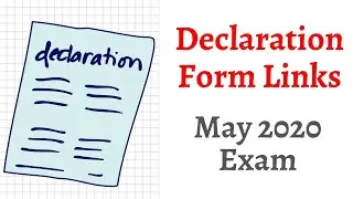Declaration Form Format May 2020 CA Exam || CA Foundation, Inter & Final (Old & New)