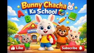 Bunny Chacha Ka School 🐰📚 | Hindi Nursery Rhyme | Kids Learning Song | Manners & Sharing