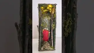 Making a Book Nook from scratch ✨ #diybooknook #cardboardart #shortstutorial #booknook