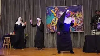 2024 St. Therese Little Flower Parish Mardi Gras Event Nun Performance