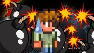 Explosions in Terraria always get me.. (Terraria Zenth Seed Legendary)