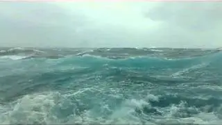 Rough seas on the Carnival Pride, Nov 5th 2011. Ocean view cabin turns into submarine view!