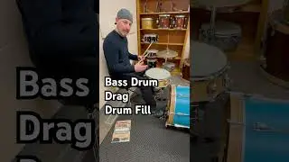 Bass Drum Drag Drum Fill #drums #drumlessons #drumfill #bassdrum #drumlife