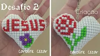 2019 #Desafio 2 - Coração Jesus Com Uma Rosa Parte 2/4 (Beaded Heart Jesus and Flower)