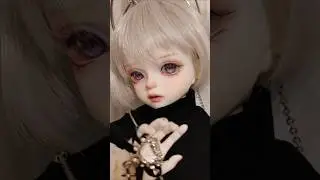 Ethereal gothic 1/4 BJD &mdash; stunning eyes & detailed outfit 🖤✨ #BJD #DollPhotography