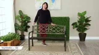 Coral Coast Royal 4-ft. Curved Back Metal Garden Bench - Product Review Video