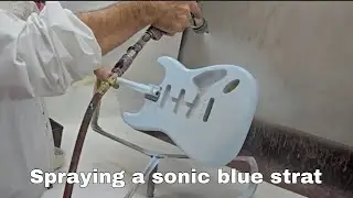 Painting a stratocaster in sonic blue