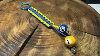Paracord rope mini billiard ball keychain making video #colorful #models #paracordkeychains #diy