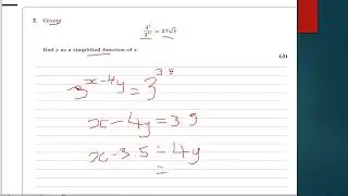 AS Pure Maths Index Law Exam Question Edexcel P1&2 Past Paper June 2019 (Exam Walkthrough)