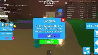 code roblox in Mining Simulator(no cheat)