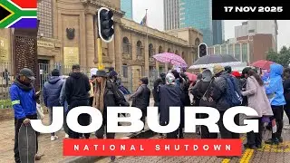 RAINY JOHANNESBURG WALK | High Court March but No Shutdown, City still moving.