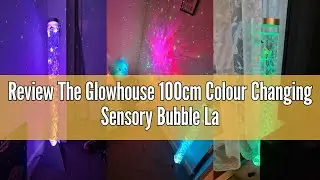 Review The Glowhouse 100cm Colour Changing Sensory Bubble Lamp with Plastic Fish