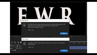 FWR ....After Effects : AEGP Plugin AEDynamaicLinkServer Error