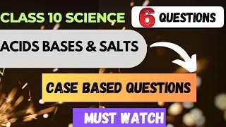Class 10 Science Ch-2 Acids, Bases and Salts Case Based Questions 🔥