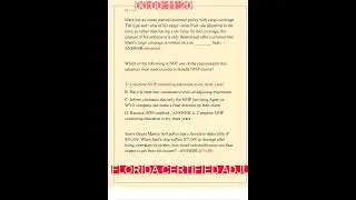 FLORIDA CERTIFIED ADJUSTER PRELICENSING EXAM NEWEST 2025 ACTUAL EXAM
