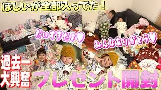 【プレゼント開封】今年1番のハイテンション?!驚愕のプレゼントの数と中身でののちゃんがおかしくなって踊りだしてしまいました🤣
