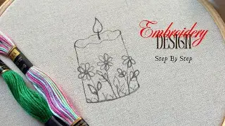Beautiful Hand Embroidery Design using 7 Basic Stitches | Embroidery for Beginners!
