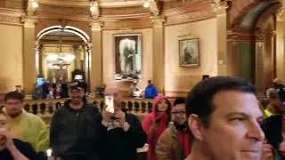 'Let Us In': Anti-Lockdown Protesters Crowd Inside Michigan State Capitol