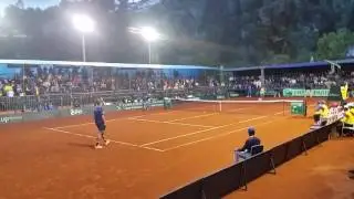 Copa Davis Thiago Monteiro BRA a Roberto Quiroz ECU match point