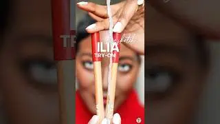 ILIA LIP SKETCH LIP PECIL | TRY-ON | ON BROWNSKIN #ilia #lipsketch #redlipstick #cleanbeauty #shorts