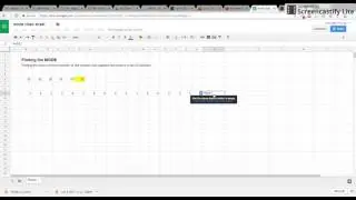 Mode Using Google Sheets