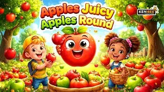 Apples Juicy Apples Round Rhymes 🍎 | Nursery Rhymes | Pre Primary EVS Rhyme | Kenbee Edutech