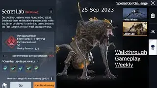 Undawn [ Weekly Mission ] Special Ops &ndash; Secret Lab || 25 Sep 2023 || Gameplay || Walkthrough