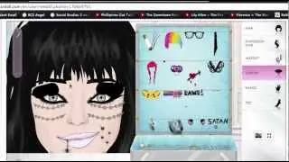 Stardoll Emo/Scene makeup & Accesories tutorial