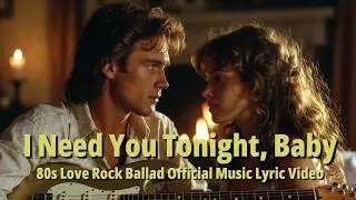 I Need You Tonight, Baby | 80s Love Rock Ballad Official Lyric Video