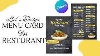 MENU CARD design for resturant | Menu card Design in canva | Food Menu Design | Menu Card Design