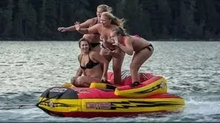 Tubing Behind A Boat