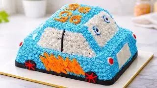 Car Cake Design| Vanilla Sponge Cake Recipe| Birthday Cake Recipe| Cake Decorating|Cake Recipe#viral