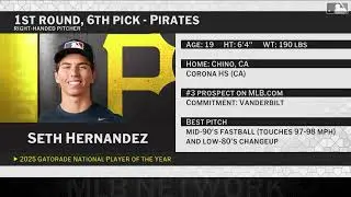 Pittsburgh Pirates Select Seth Hernandez with No. 6 Pick in 2025 MLB Draft!