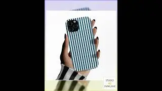 Slim Teal Blue Striped Cute Phone Case for Iphone 16 - | iPhone 15 Pro Max Case | iPhone 14 Case ...