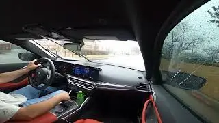 BMW M4 manual out on a rainy day.... ferrari and lambo's everywhere..