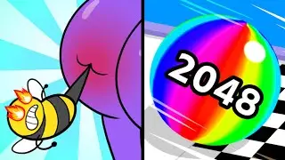Help Monster 3 Tricky Puzzle Vs BallRun 2048 🐝🐽🙈🏀 Max All Levels Android iOS Gameplay Ep 193