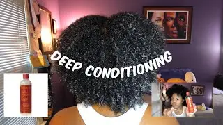 DEEP CONDITIONING W/ CREME OF NATURE  |Ellenmarie| #cremeofnature #deepconditioning