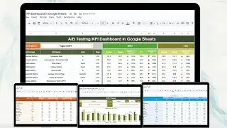 A B Testing KPI Dashboard in Google Sheets