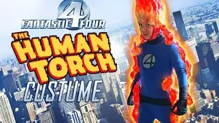 How to make FANTASTIC FOUR HUMAN TORCH costume that lights up! DIY Homemade Costume