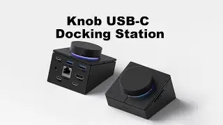 Hagibis Volume Knob USB-C Hub Docking Station with Shortcut Keys