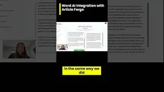 Word Ai Integration With Article Forge
