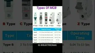 Types of MCB#mcb #miniaturecircuitbreaker #circuitbreaker #electrical  #MCBS #wiring101