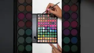 Satisfying Crush 💯✅ MIXING 100 SHADES OF EYESHADOW INTO FLUFFY SLIME!