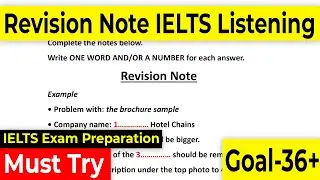 Revision Notes Listening | IELTS Listening | listening ielts |listening | ielts listening