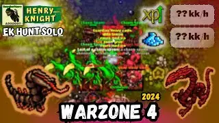Tibia - Knight Level 998 Hunt Solo Warzone 4 (Deep Hub Magma Dungeon, Chasm Spawn) Ek Hunt Solo #190