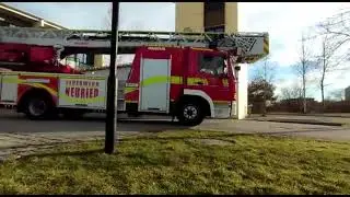 Einsatzfahrt der Freiwilligen Feuerwehr Neuried mit LF(40/1), DLK(30/1), ELW(12/1) und RW(61/1)
