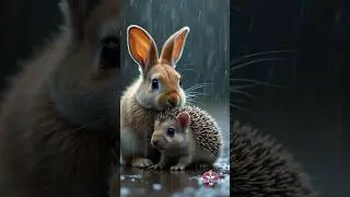 🌧️ Emotional Rabbit Story in Monsoon 🐇💔 | Heart Touching Animal Rescue 🦔☔ #Shorts #rescuetales